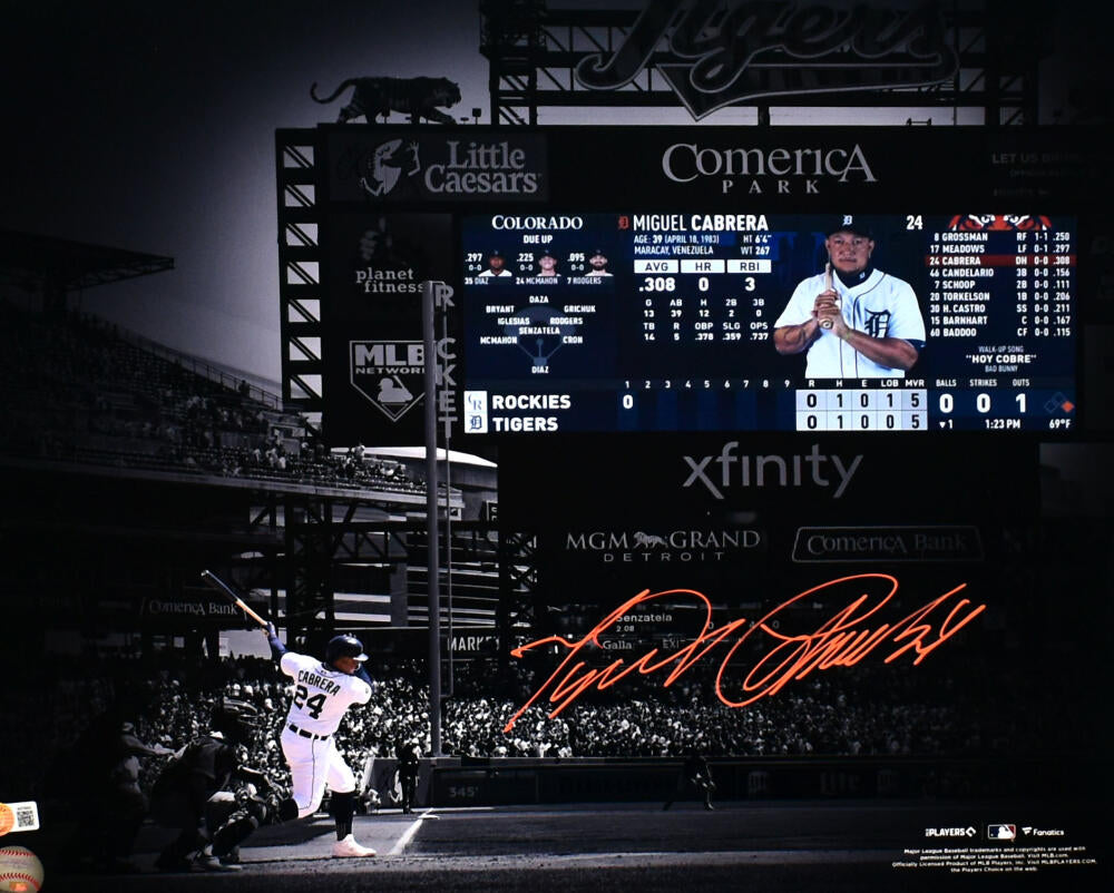 MIGUEL CABRERA AUTOGRAPHED HAND SIGNED DETROIT TIGERS 16X20 PHOTO