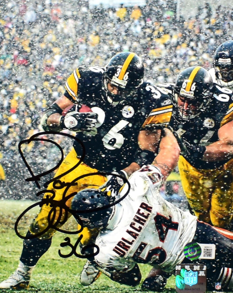 Jerome Bettis Autographed Steelers 8x10 Urlacher Snow Photo- Beckett W –  The Jersey Source