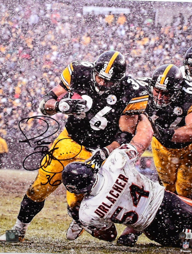 Jerome Bettis Running Over Urlacher Unsigned 16x20 Photo