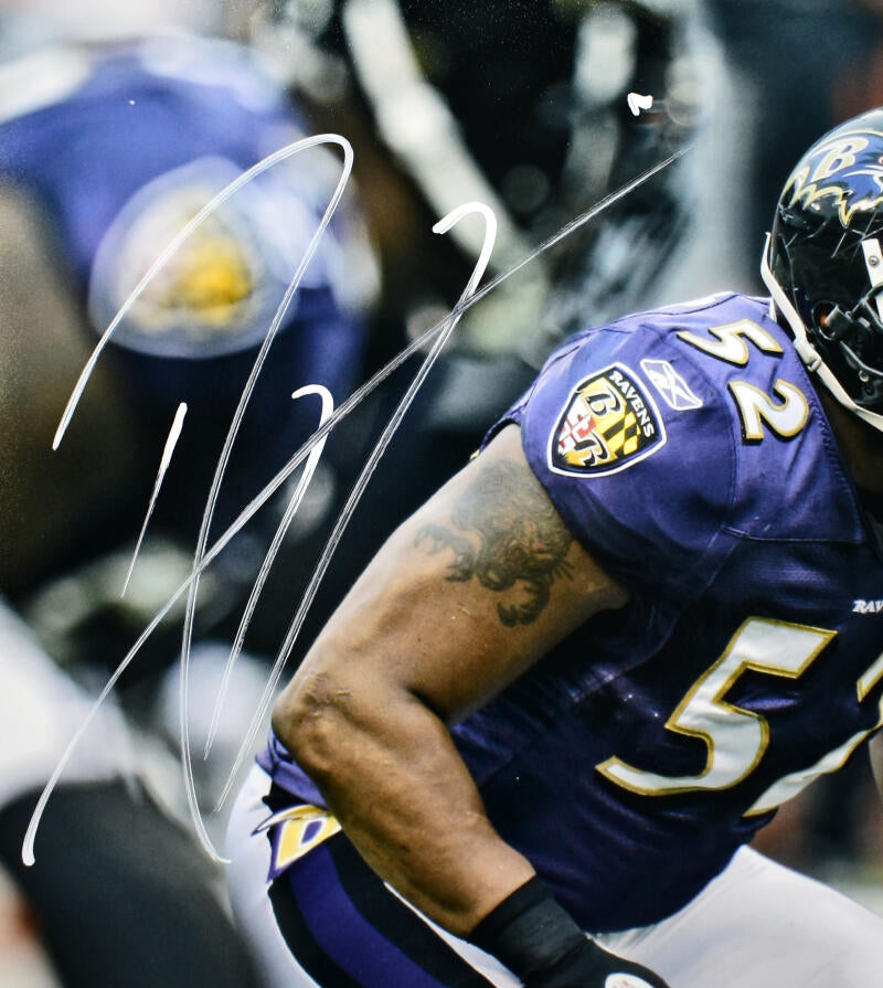 Ray Lewis Autographed Baltimore Ravens 16x20 Photo - BAS COA