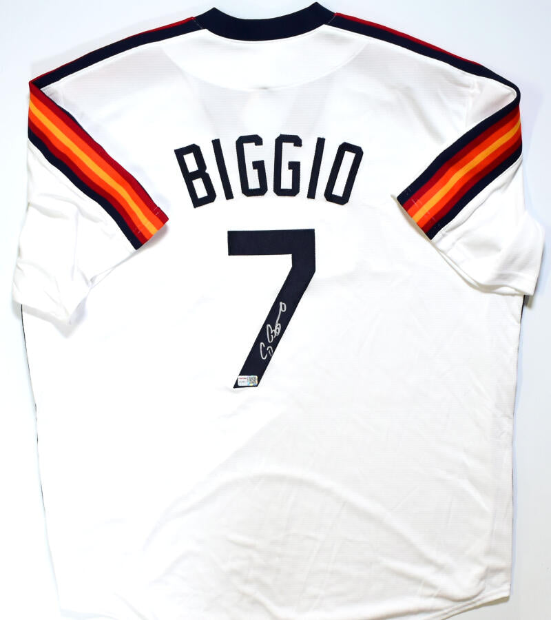 Craig Biggio Autographed Houston Astros Rainbow Majestic Jersey- Tristar  *Silver