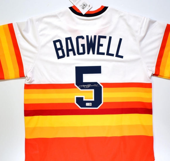 Jeff Bagwell Signed Houston Astros Nike Rainbow Jersey - Tristar *Silver Image 1