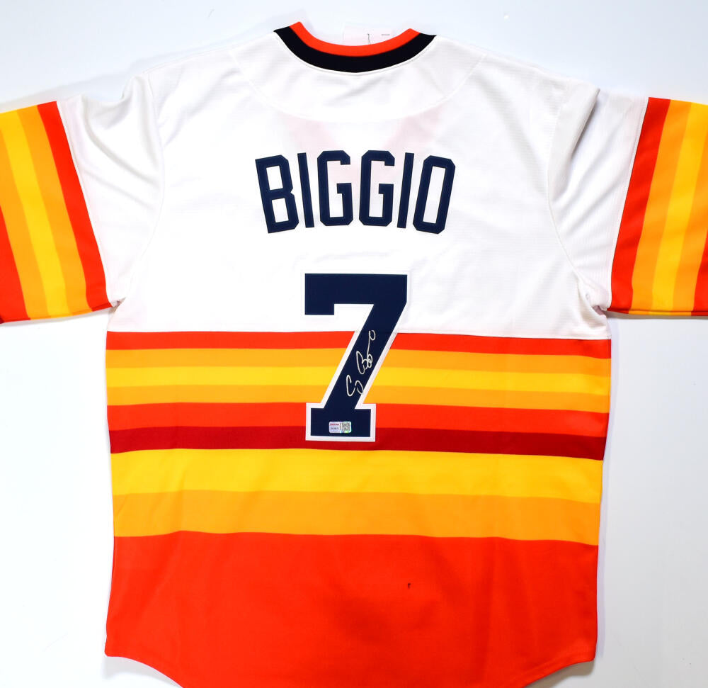 Craig Biggio Autographed Houston Astros Rainbow Nike Jersey