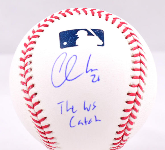 Chas McCormick Autographed Rawlings OML Baseball w/WS Catch - JSA W *Blue Image 1