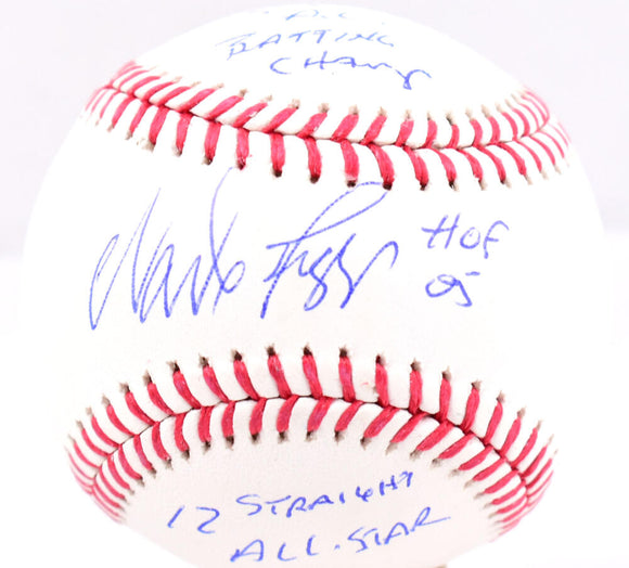 Wade Boggs Autographed Rawlings OML Baseball w/ 3 Stats- Beckett W Hologram *Blue Image 1
