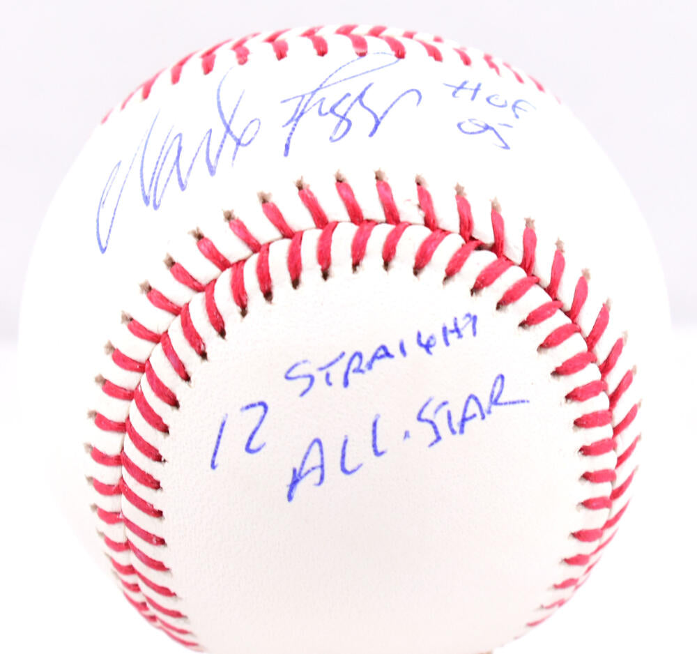 Wade Boggs Autographed Rawlings OML Baseball w/ 3 Stats- Beckett W