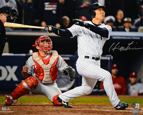 Hideki Matsui Autographed Yankees 16x20 Batting Photo - Beckett W Hologram *Silver Image 1