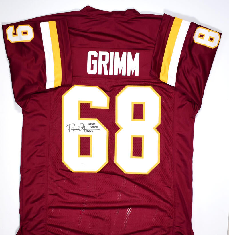 Russ Grimm Signed Washington Redskins Custom Jersey (JSA Witness COA)