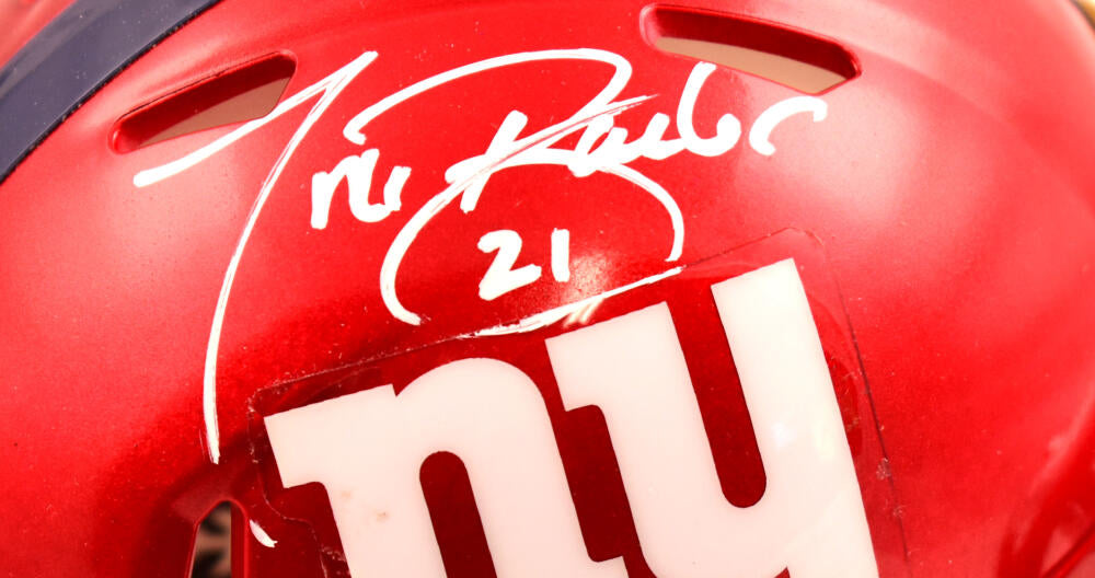 Tiki Barber Autographed New York Giants Flash Speed Mini Helmet