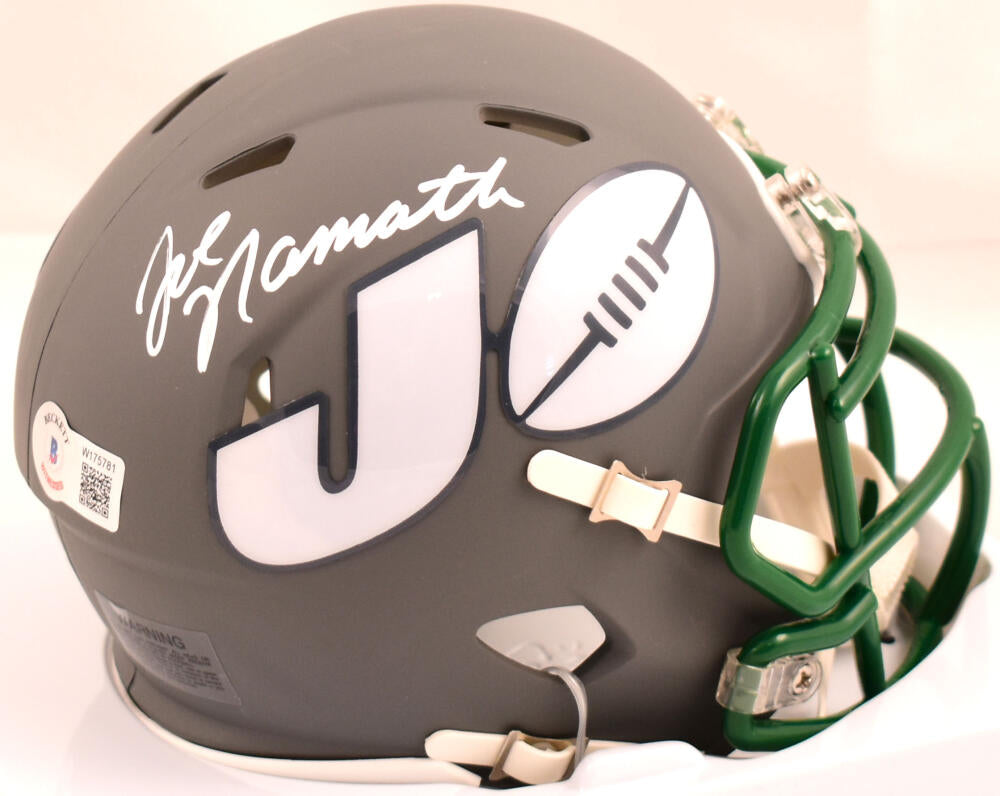 Joe Namath Autographed New York Jets Salute to Service Speed Mini Helm –  The Jersey Source