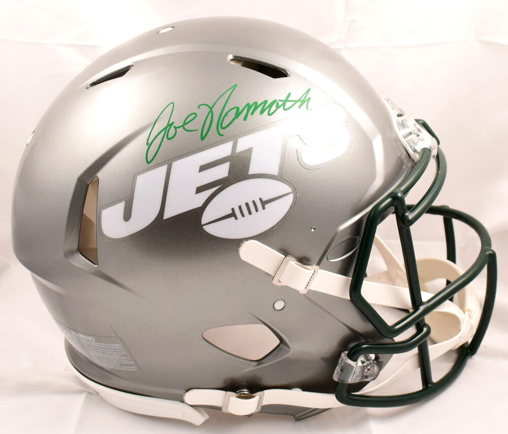 Joe Namath Autographed/Signed New York Jets Lunar Mini Helmet