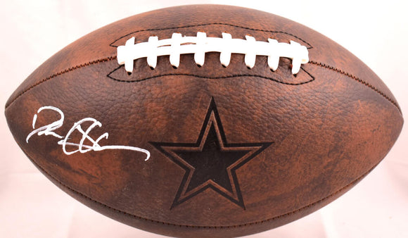 Deion Sanders Autographed Dallas Cowboys Distressed Logo Football- Beckett W Hologram *White Image 1