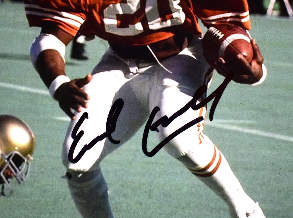 Earl Campbell Autographed Texas Longhorns 8x10 White Jersey Photo