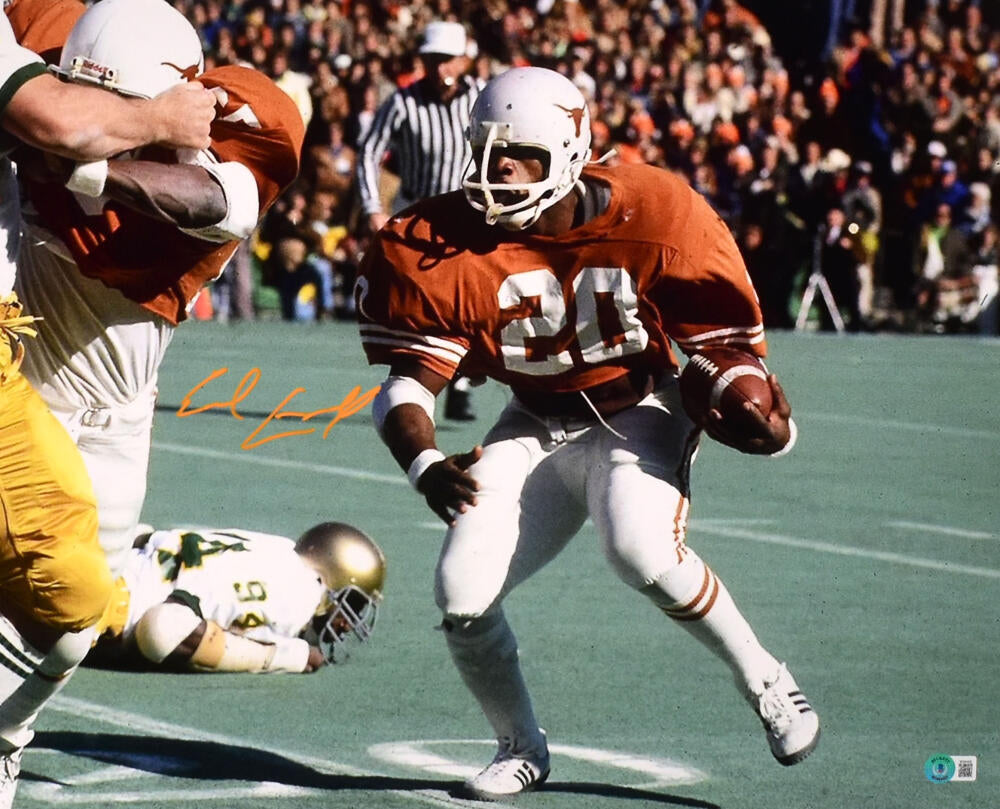 Autographed/Signed Earl Campbell Texas White College Football