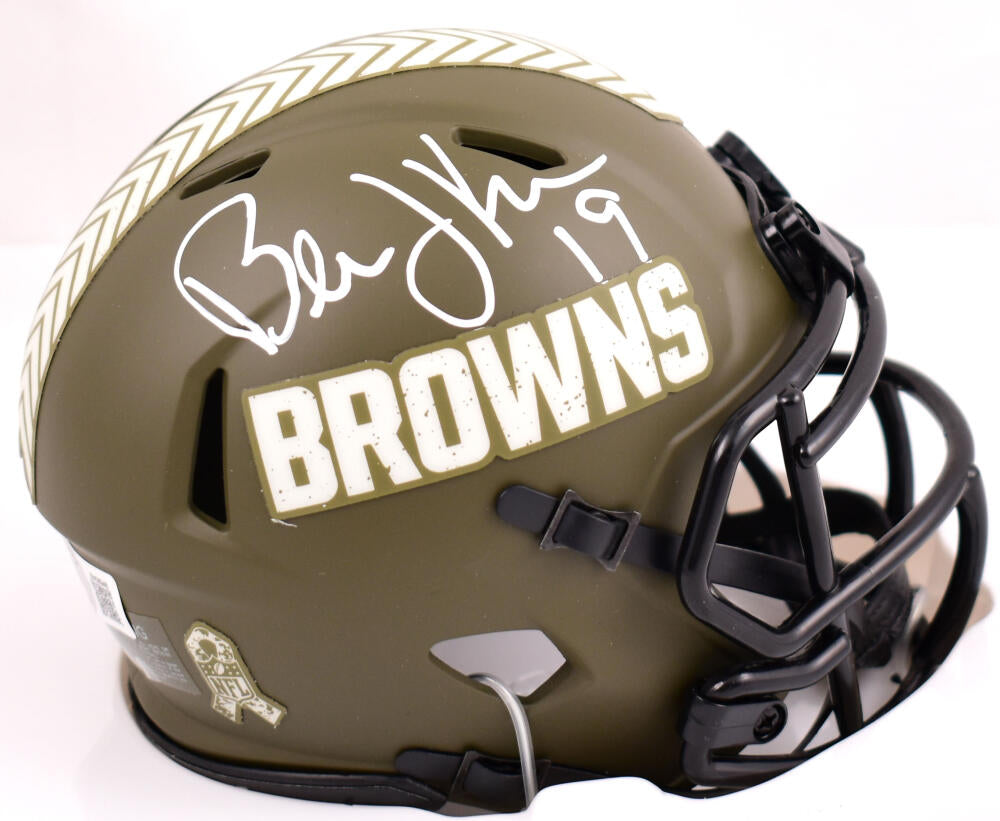 Bernie Kosar Autographed Cleveland Browns Riddell Flash Mini Helmet Beckett  Witnessed