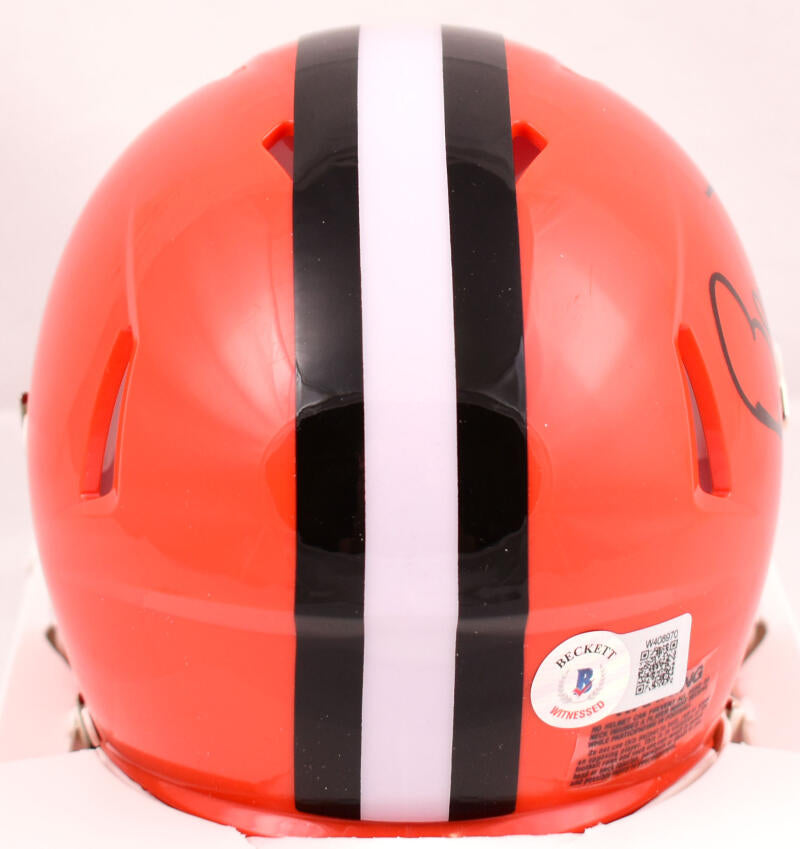 Bernie Kosar Autographed Cleveland Browns Riddell Flash Mini Helmet Beckett  Witnessed