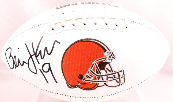 Bernie Kosar Autographed Cleveland Browns Logo Football - Beckett W Hologram *Black Image 1
