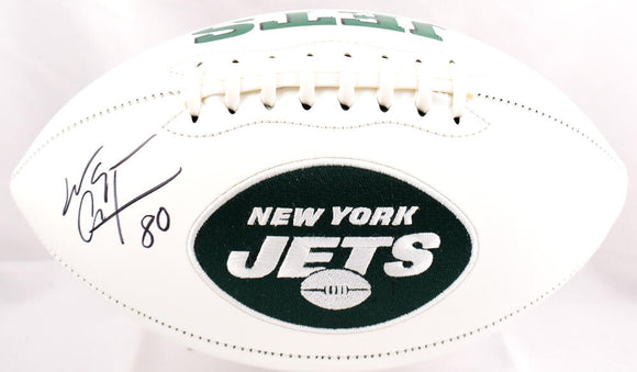Wayne Chrebet Autographed New York Jets Logo Football - Beckett W Hologram *Black Image 1