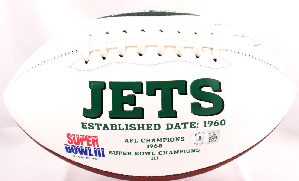 Wayne Chrebet Autographed New York Jets Logo Football - Beckett W Holo –  The Jersey Source