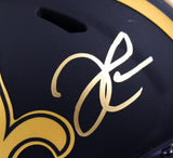 Derek Carr Autographed New Orleans Saints Eclipse Speed Mini Helmet-Beckett W Hologram *Gold Image 2