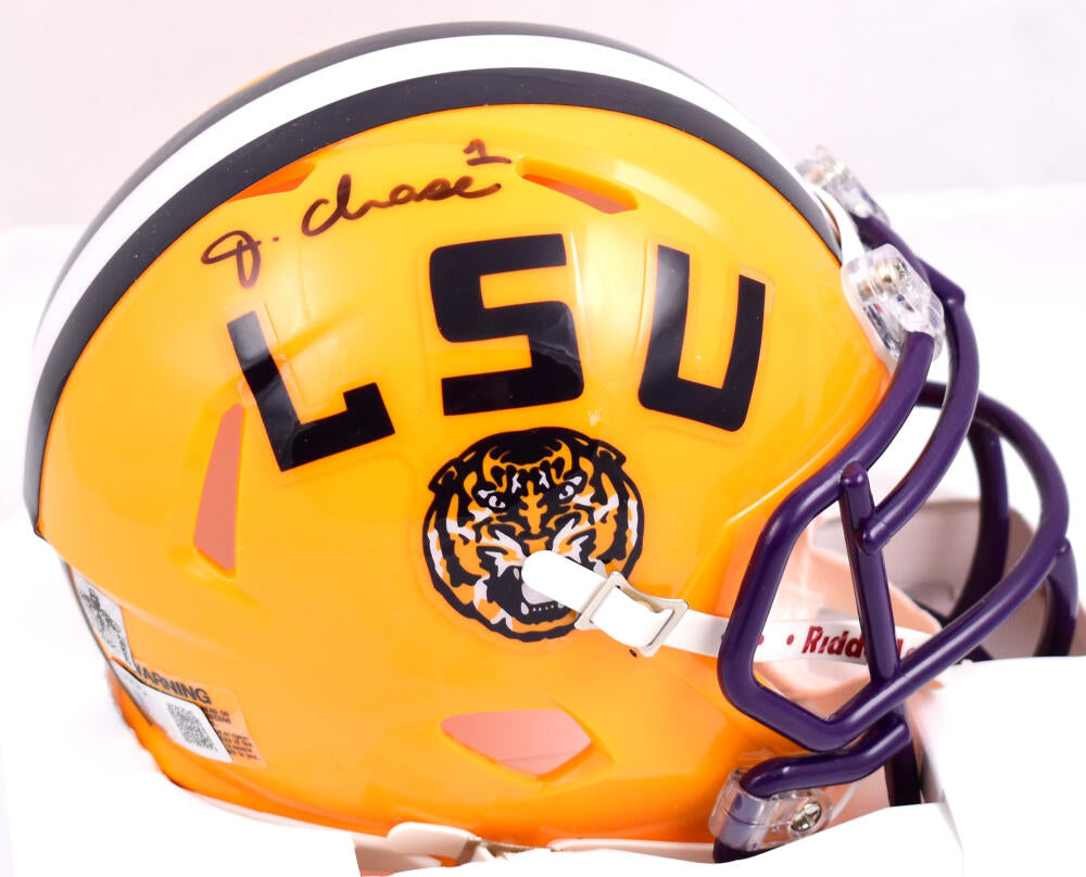 Ja'Marr Chase Autographed LSU Tigers Speed Mini Football Helmet