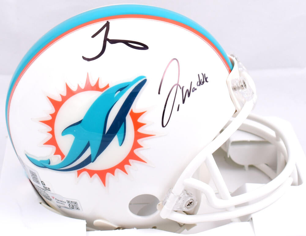 Jaylen Waddle Autographed Miami Dolphins Speed Mini Helmet-Fanatics *Black