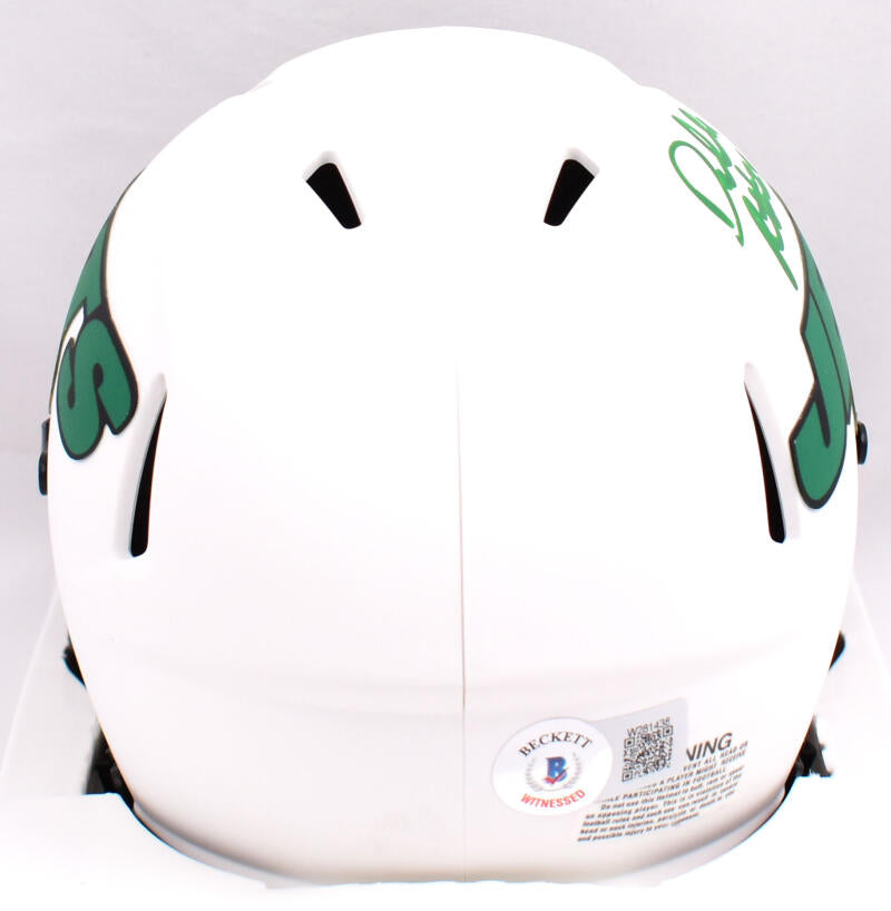 Darrelle Revis Autographed New York Jets Lunar Speed Mini Helmet - Bec –  The Jersey Source