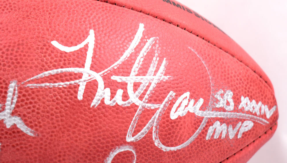 St. Louis Rams Dick Vermeil & Kurt Warner Autographed Football