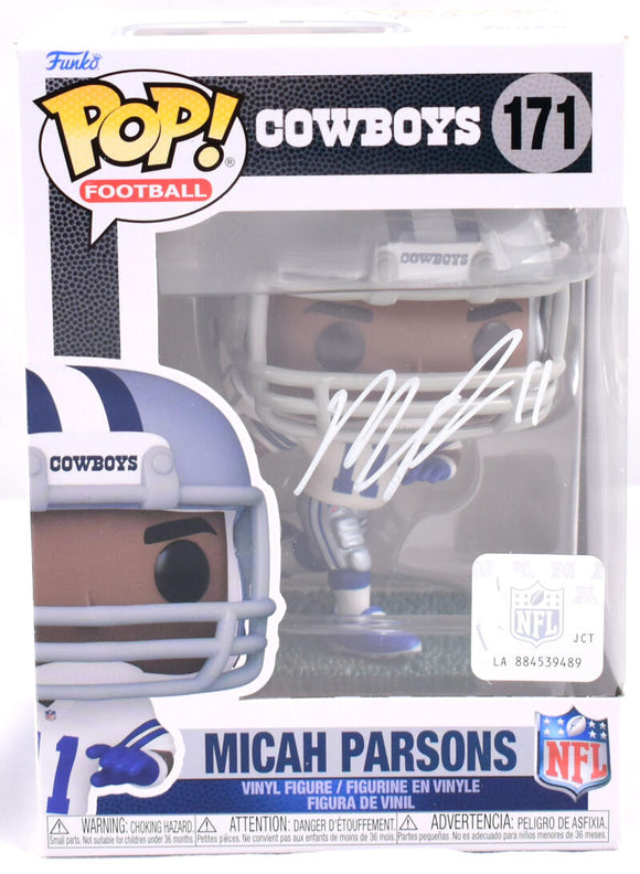 Micah Parsons Autographed Dallas Cowboys Funko Pop Figurine 171- Fanatics *White Image 1