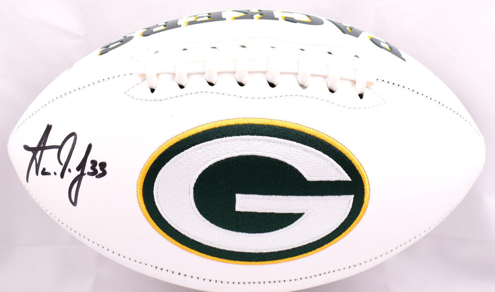 Aaron Jones Autographed Green Bay Packers Logo Football-Beckett W Holo –  The Jersey Source