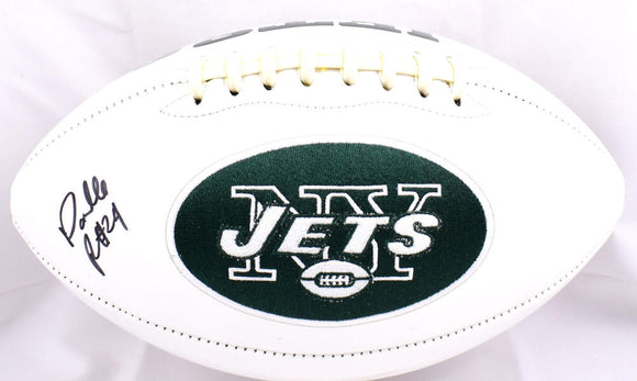 Darrelle Revis Autographed New York Jets Logo Football - Beckett W Hologram *Black Image 1