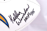 Winslow Fouts Joiner Autographed Chargers Logo Football w/HOF- Beckett W Hologram *Black Image 4