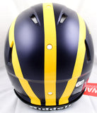 Aidan Hutchinson Autographed Michigan Wolverines F/S Speed Authentic Helmet- Beckett W Hologram *Yellow Image 3