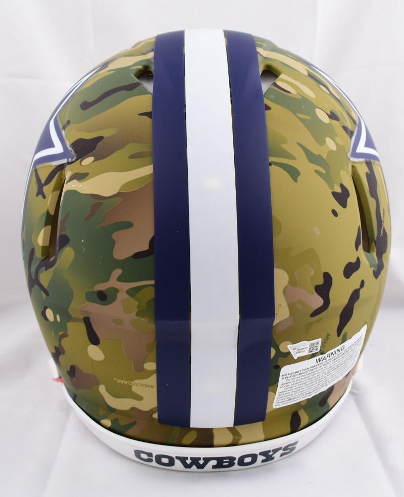 Micah Parsons Autographed Dallas Cowboys Salute to Service Speed F/S  Helmet- Fanatics *White