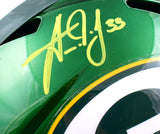 Aaron Jones Autographed Green Bay Packers F/S Flash Speed Helmet-Beckett W Hologram *Yellow Image 2