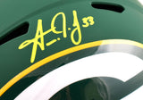 Aaron Jones Autographed Green Bay Packers F/S Amp Speed Helmet-Beckett W Hologram *Yellow Image 2