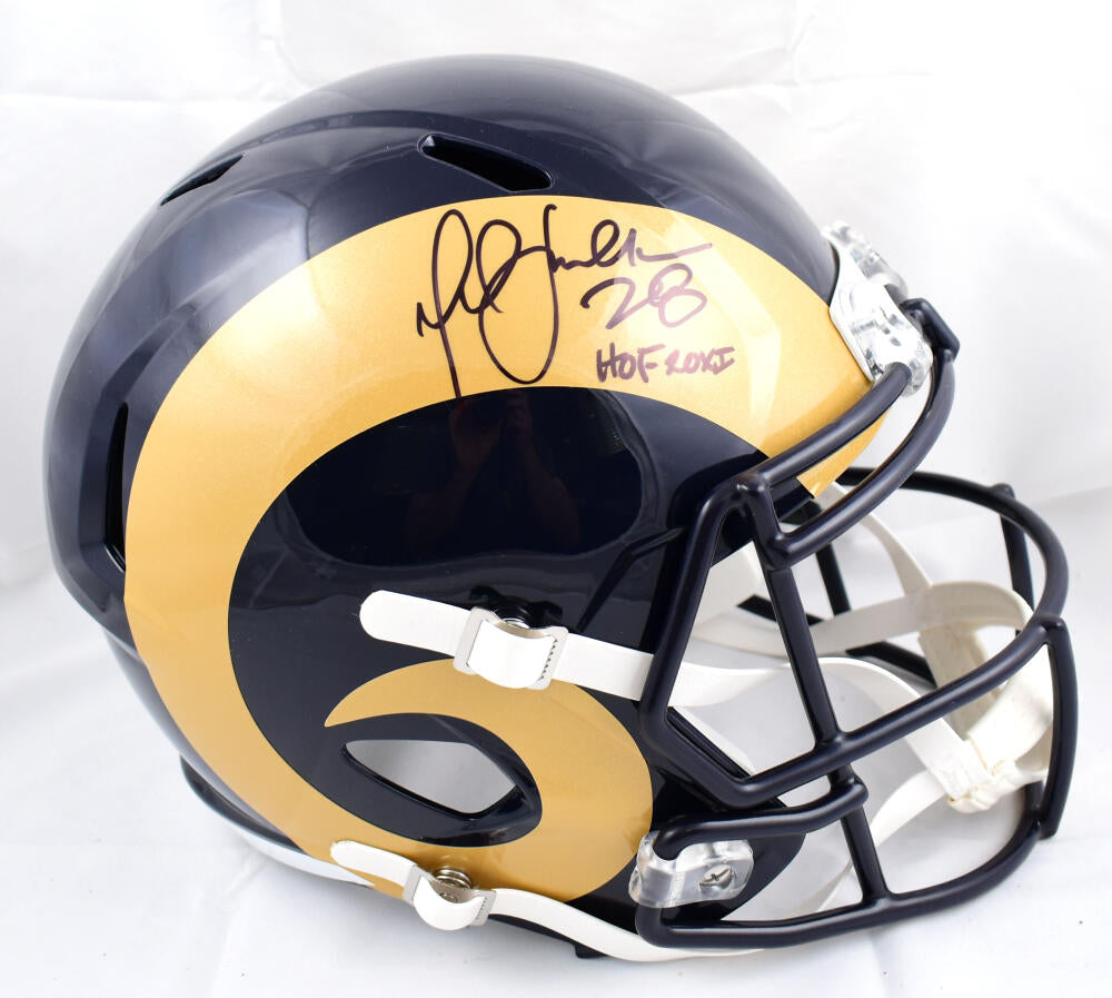 St. Louis Rams Marshall Faulk Autographed Full Size Speed Replica