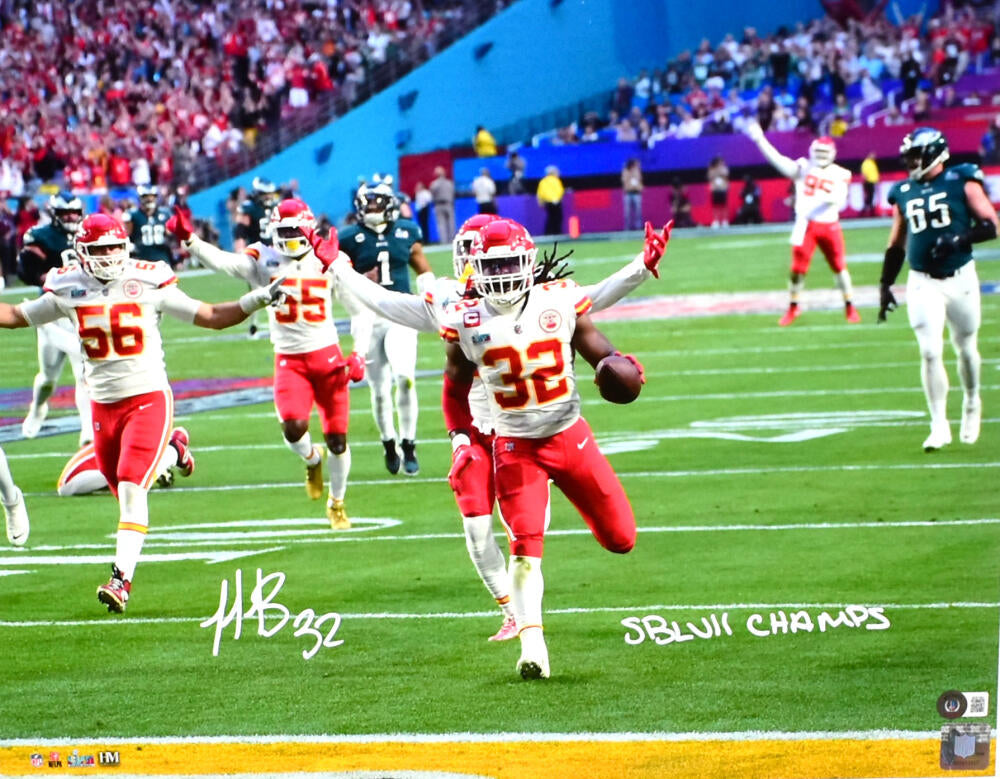 Kansas City Chiefs Nick Bolton Signed SB LVII Touchdown Photo