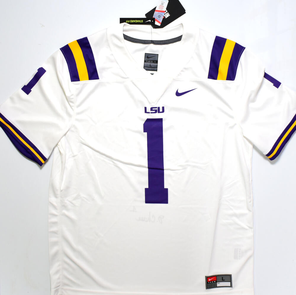 Ja'Marr Chase White LSU Tigers Autographed Nike Game Jersey