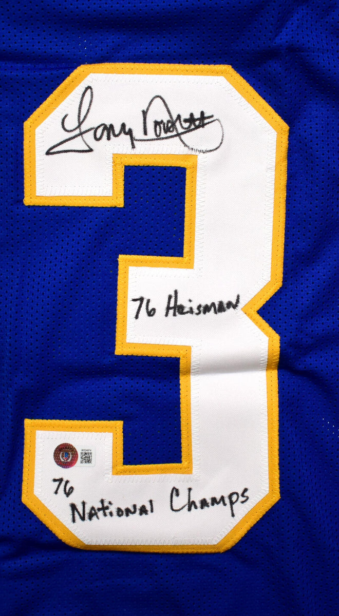 Tony Dorsett Autographed Blue College Style Jersey w/Heisman - Beckett W  Auth R3 at 's Sports Collectibles Store