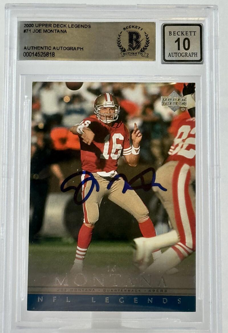 2000 Upper Deck Legends #71 Joe Montana Auto San Francisco 49ers BAS A –  The Jersey Source