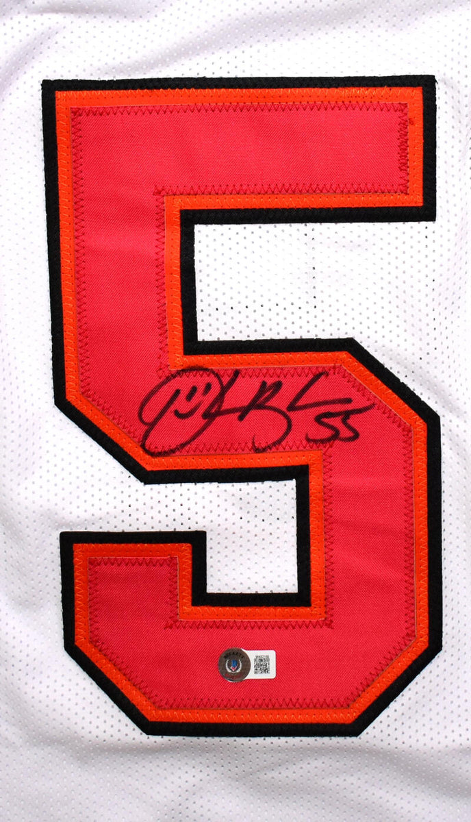 The Jersey Source Autographs Derrick Brooks Autographed White Pro Style Jersey - Beckett W Hologram *Black