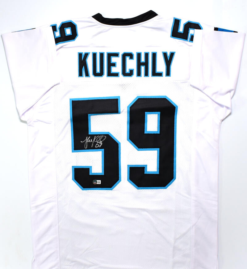 Luke Kuechly Autographed Black Pro Style Jersey-Beckett W