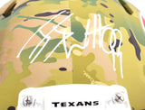 JJ Watt Autographed Houston Texans F/S Camo Speed Authentic Helmet-Beckett W Hologram *White Image 3