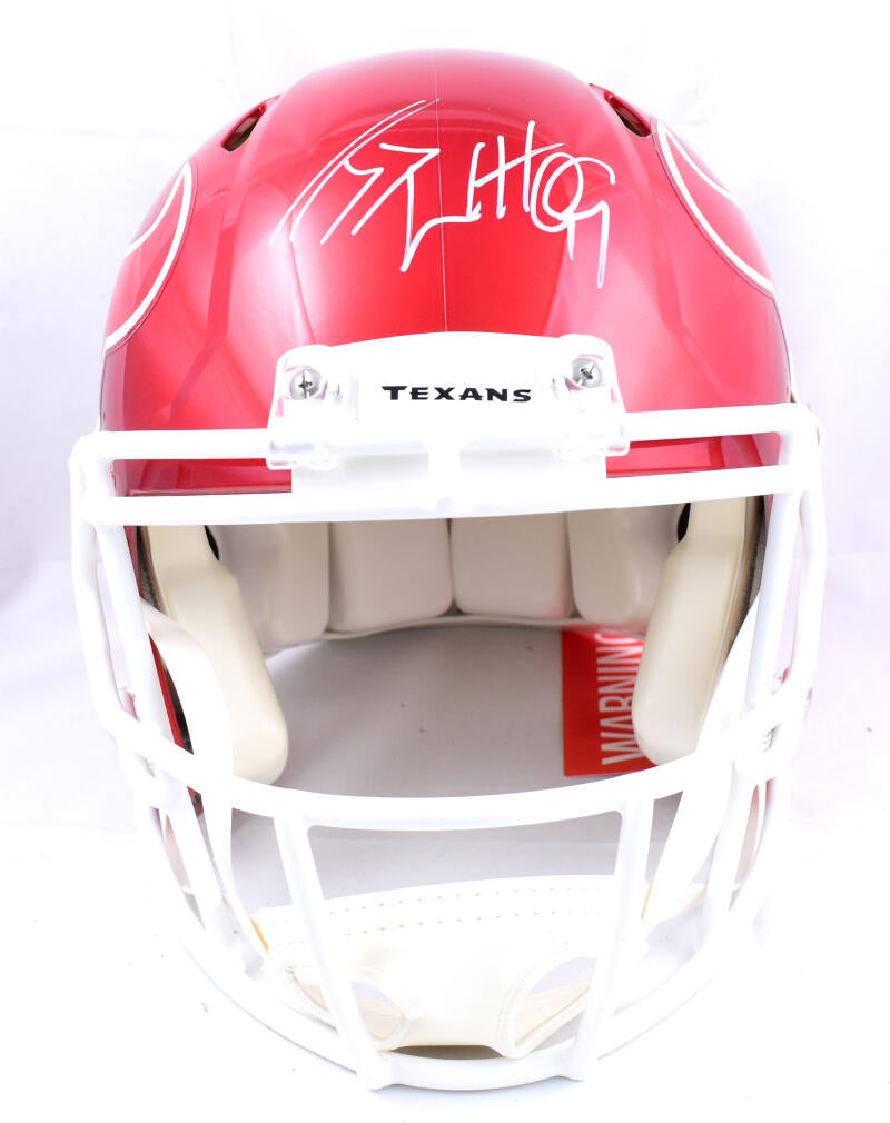 J.J. Watt Autographed Houston Texans White Helmet –