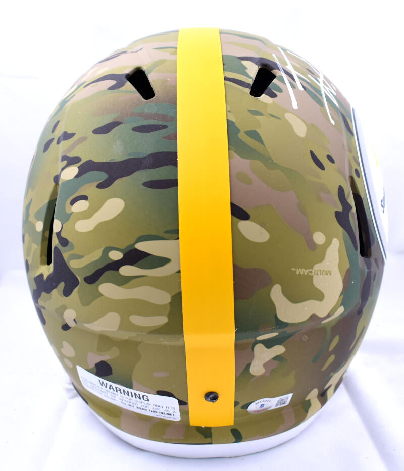 : TJ Watt Autographed Pittsburgh Steelers F/S Camo Speed  Authentic Helmet - Beckett W Auth White : Collectibles & Fine Art