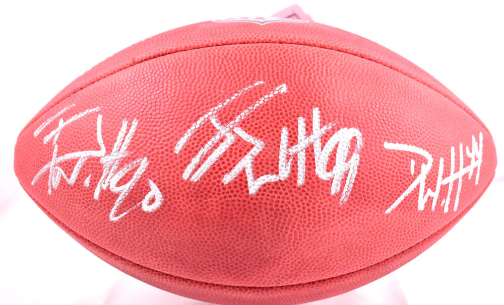 Derek TJ JJ Watt Autographed NFL Duke Authentic Football- Beckett W  Hologram *Silver