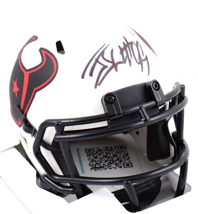 Jj Watt Signed Houston Texans Speedflex Authentic Helmet Beckett Qr