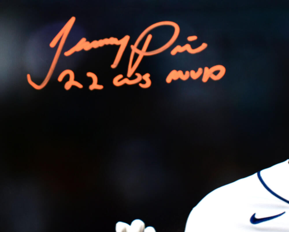 Jeremy Pena Autographed Houston Astros 16x20 Shrug Photo w/WS MVP