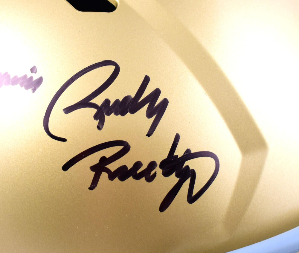 Rudy Ruettiger Signed Notre Dame Riddell F/S Speed Authentic Helmet w/ –  The Jersey Source